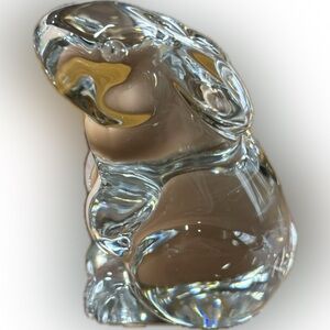 Baccarat Clear Crystal Bunny Figurine